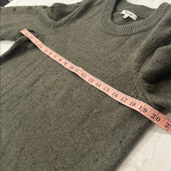 Madewell | Donegal Button Sleeve Wool Blend Sweater Dress Size Large - Picture 13 of 16